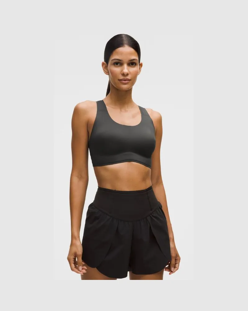 LULULEMON Go Further BH mit Support Code Technologie Starker Halt für C/D-Cups für Frauen – Größe in Graphite Grey Graphite