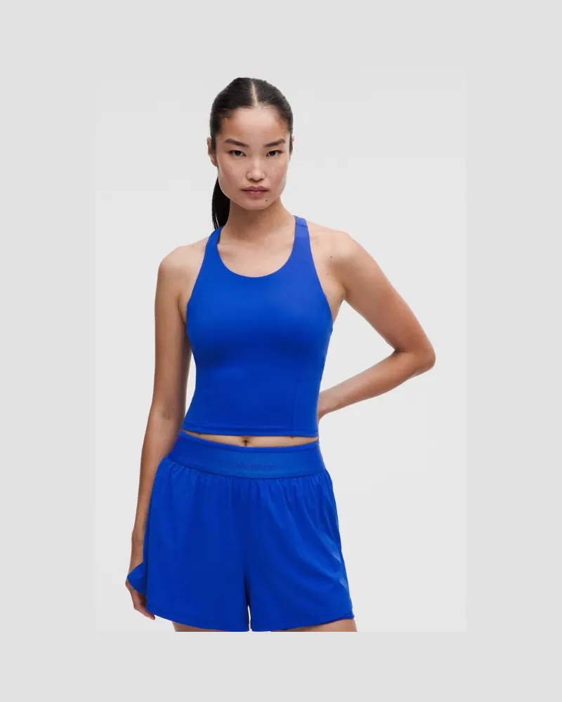 LULULEMON Wunder Train Racerback-Tanktop Mittlerer Halt für B/C-Cups für Frauen – Größe in Beach Ball Blue Beach
