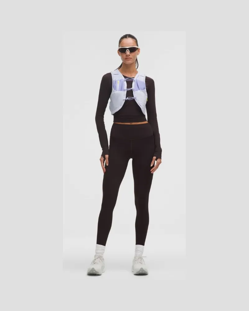 LULULEMON Fast and Free Leggings aus Fleece mit hohem Bund Taschen für Frauen – 71 cm – Größe in Sequoia Sequoia