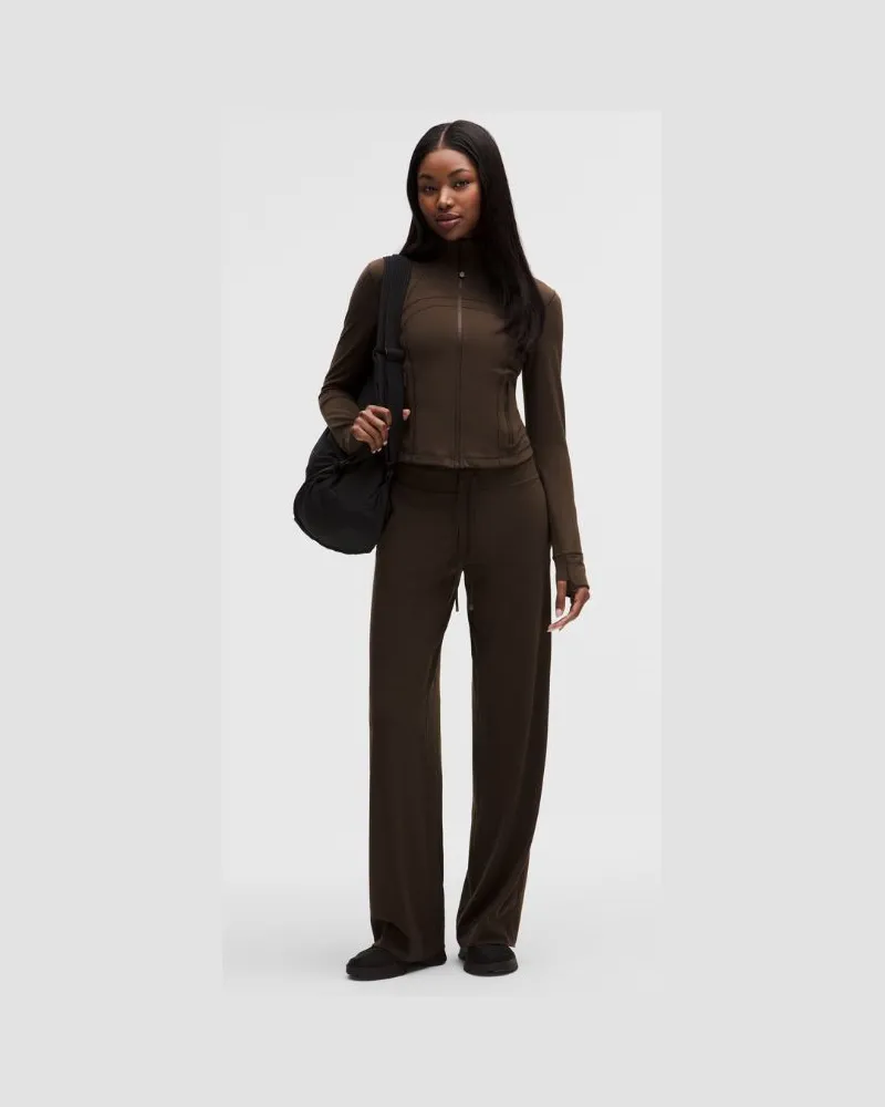 LULULEMON Groove Hose mit hohem Bund und weitem Bein Normale Länge für Frauen – Größe in Walnut Crunch Walnut