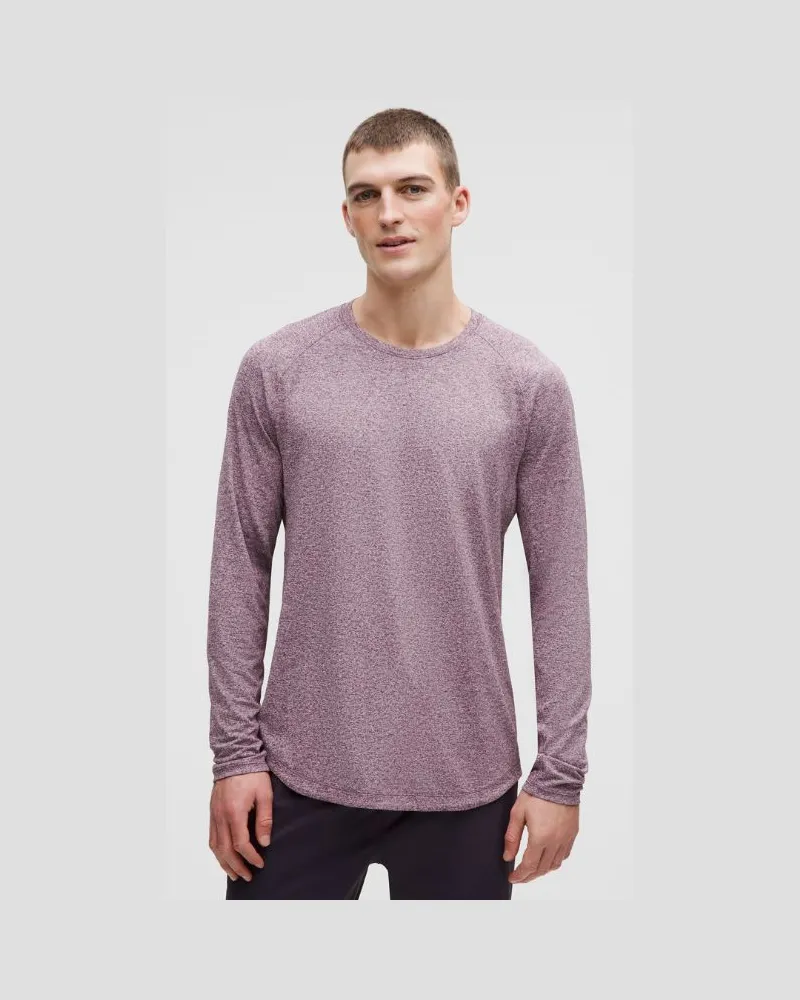 LULULEMON License to Train Langarmshirt für Männer – Größe in Heathered Plum Heathered
