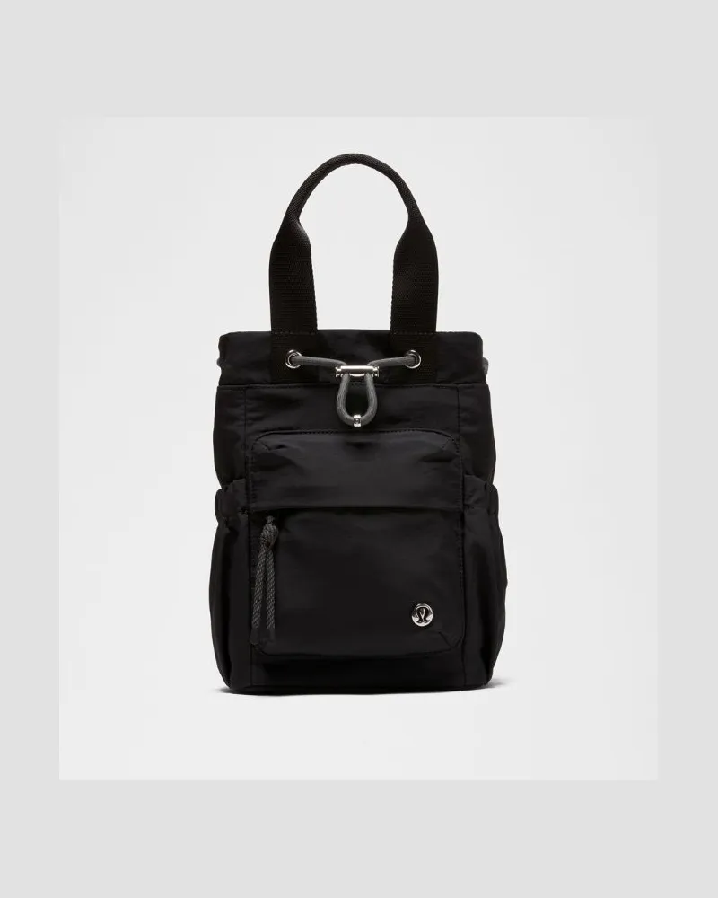 LULULEMON Wandelbare Mini-Bucket-Bag mit Kordelzug Größe in Black/Onyx Grey/Silver Black