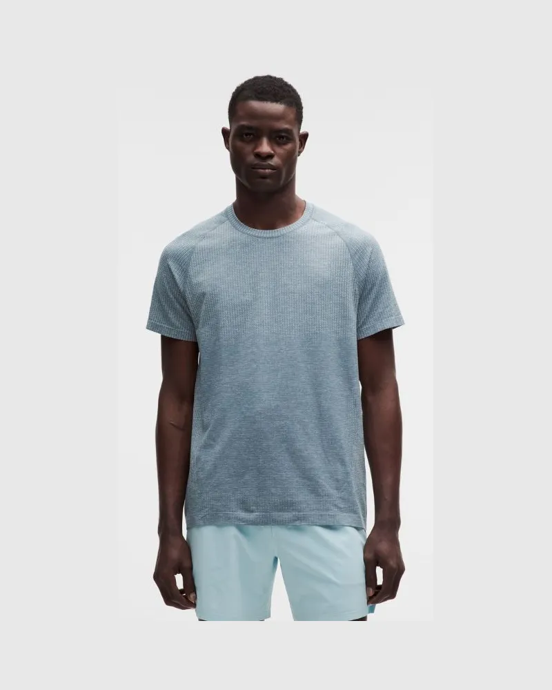 LULULEMON Metal Vent Tech T-Shirt für Männer – Größe in Polo Pastel/Steel Blue Polo