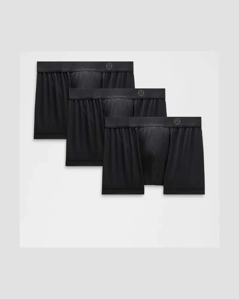 LULULEMON Always In Motion Boxershorts 3er-Pack für Männer – 8 cm – Größe in Black Black