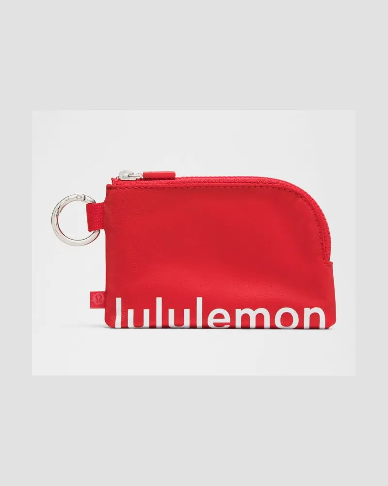 LULULEMON Anklippbarer Kartenbeutel in Lulu Red/White Lulu