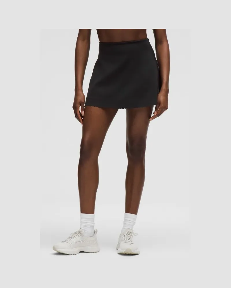 LULULEMON Tennisrock mit hohem Bund und Muschelsaum für Frauen – Größe in Black Black