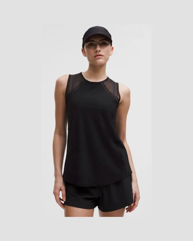 LULULEMON Sculpt Crop-Tanktop Spitzenbesatz für Frauen – Größe in Black Black