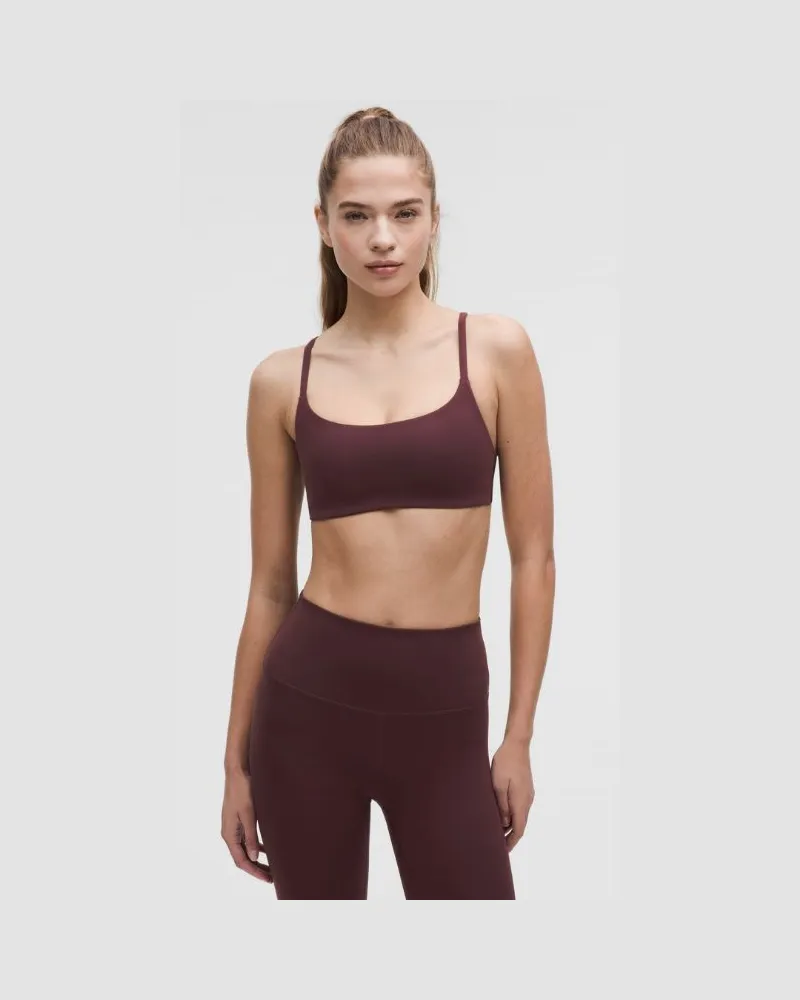 LULULEMON Wunder Train BH mit Racerback-Trägern Leichter Halt A/B-Cups für Frauen – Größe in Goodnight Plum Goodnight