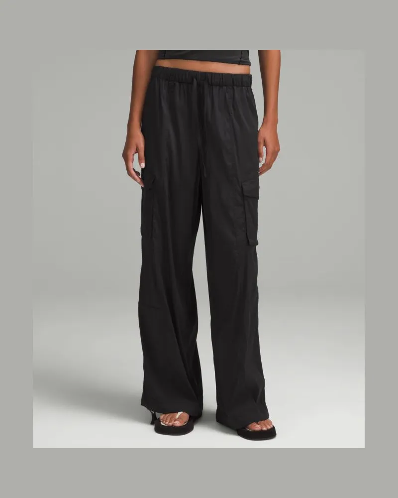 LULULEMON Leichte Cargohose mit mittelhohem Bund und flexibler Passform für Frauen – Größe in Black Black