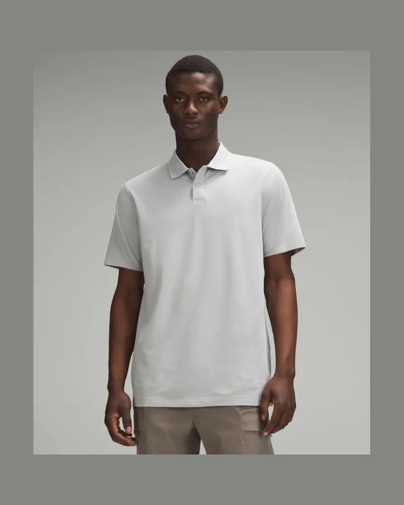 LULULEMON Kurzärmliges Piqué-Poloshirt im Classic Fit für Männer – Größe in Silver Drop Silver