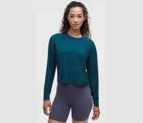 Trainings-Langarmshirt aus Jersey Logo für Frauen – Größe in Remixed Marine