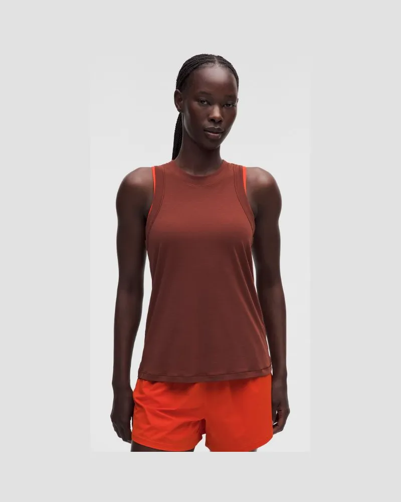 LULULEMON Trainings-Tanktop aus Jersey für Frauen – Größe in Cranberry Charm Cranberry