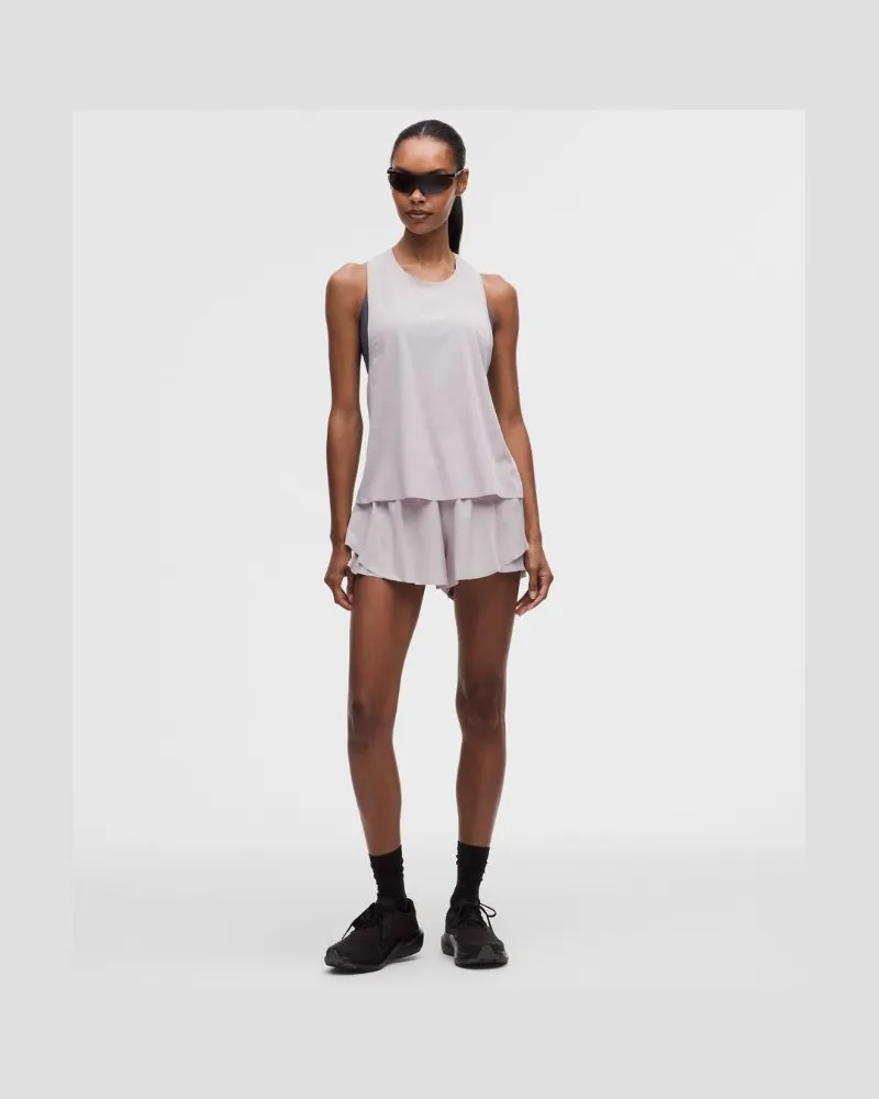 LULULEMON Shake It Out Lauf-Shorts mit hohem Bund für Frauen – 6 cm – Größe in Icy Taupe Icy