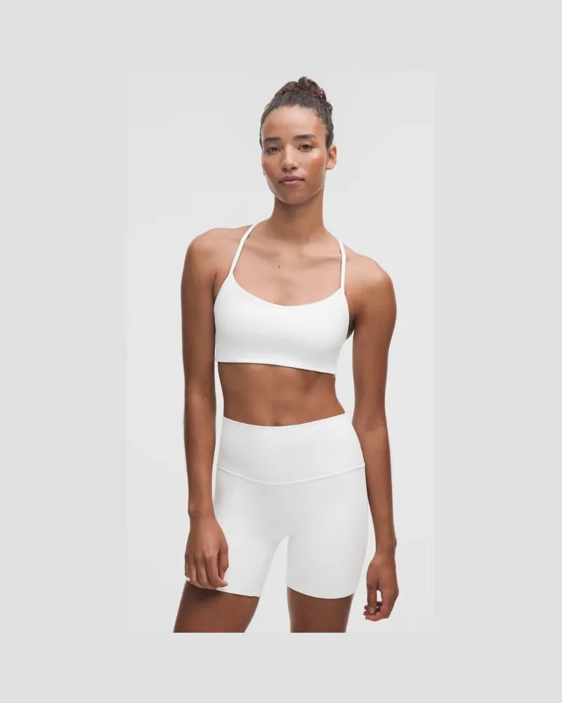 LULULEMON Flow Y BH Leichter Halt für A/B-Cups Evolve für Frauen – Größe in White White