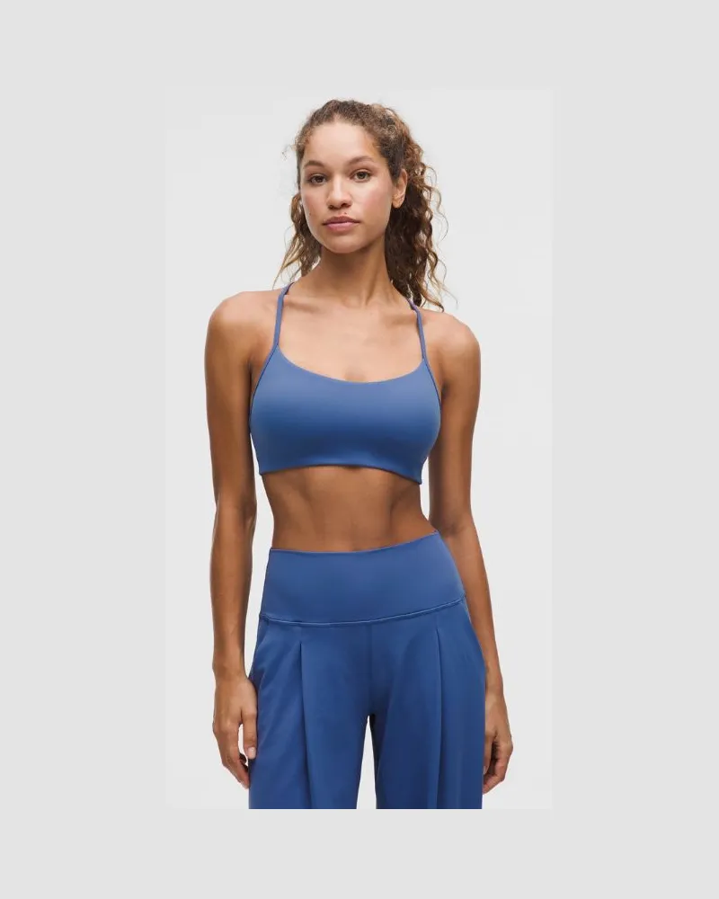 LULULEMON Flow Y BH Leichter Halt für A/B-Cups Evolve für Frauen – Größe in Brilliant Blue Brilliant