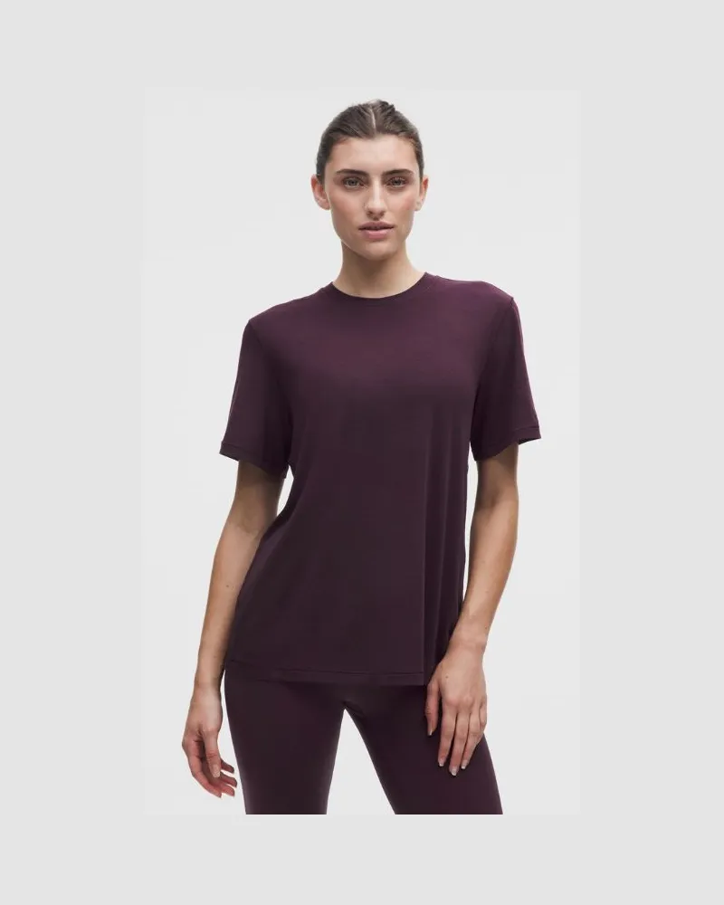 LULULEMON Trainings-T-Shirt aus Jersey für Frauen – Größe in Black Plum Black