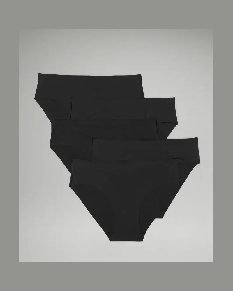 LULULEMON InvisiWear Bikini-Unterwäsche mit mittelhohem Bund 5er-Pack für Frauen – Größe in Black Black