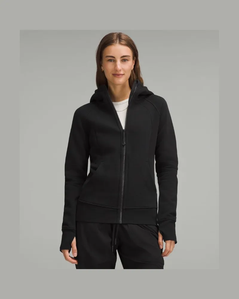LULULEMON Scuba-Hoodie mit durchgehendem Reißverschluss für Frauen – Größe in Black Black