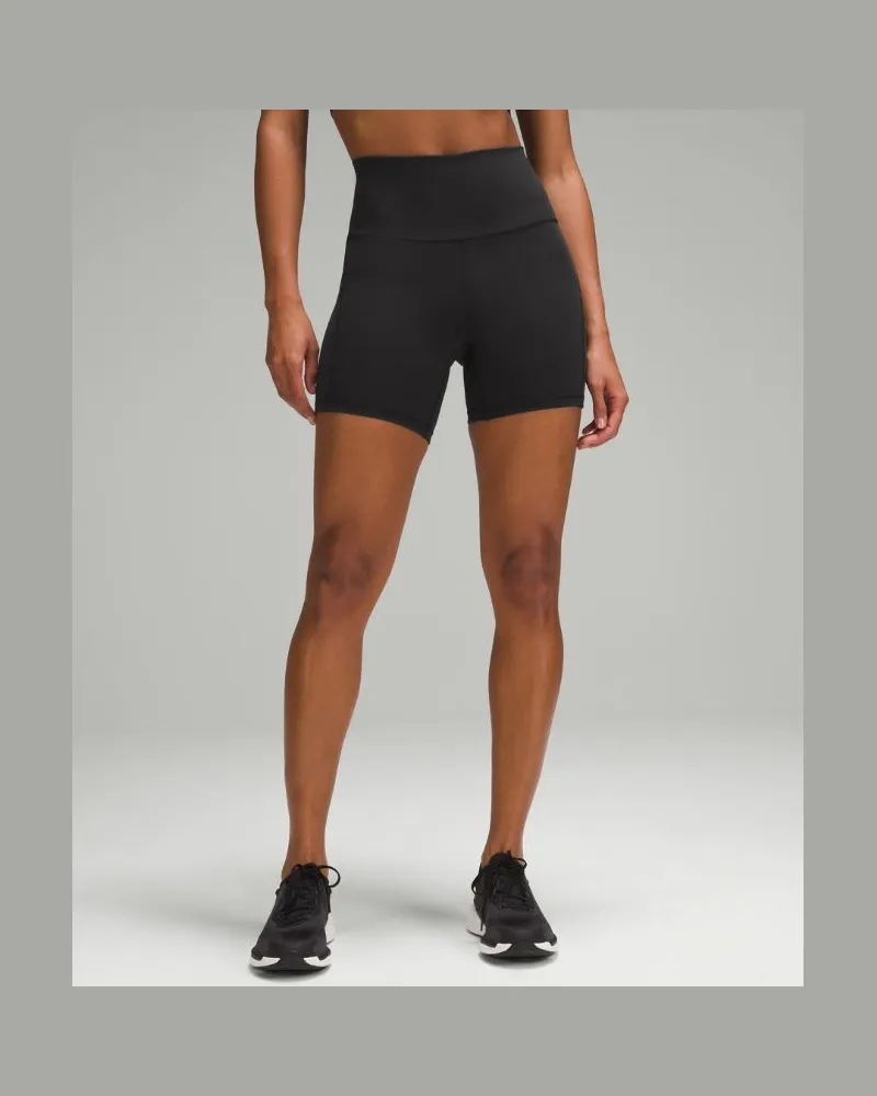 LULULEMON Wunder Train Shorts mit hohem Bund und Taschen für Frauen – 15 cm – Größe in Black Black