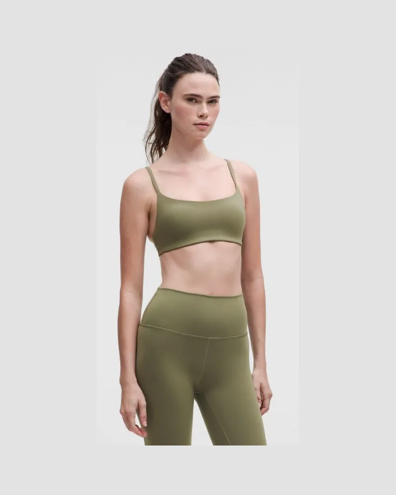 LULULEMON Wunder Train BH mit Racerback-Trägern Leichter Halt A/B-Cups für Frauen – Größe in Bay Leaf Bay
