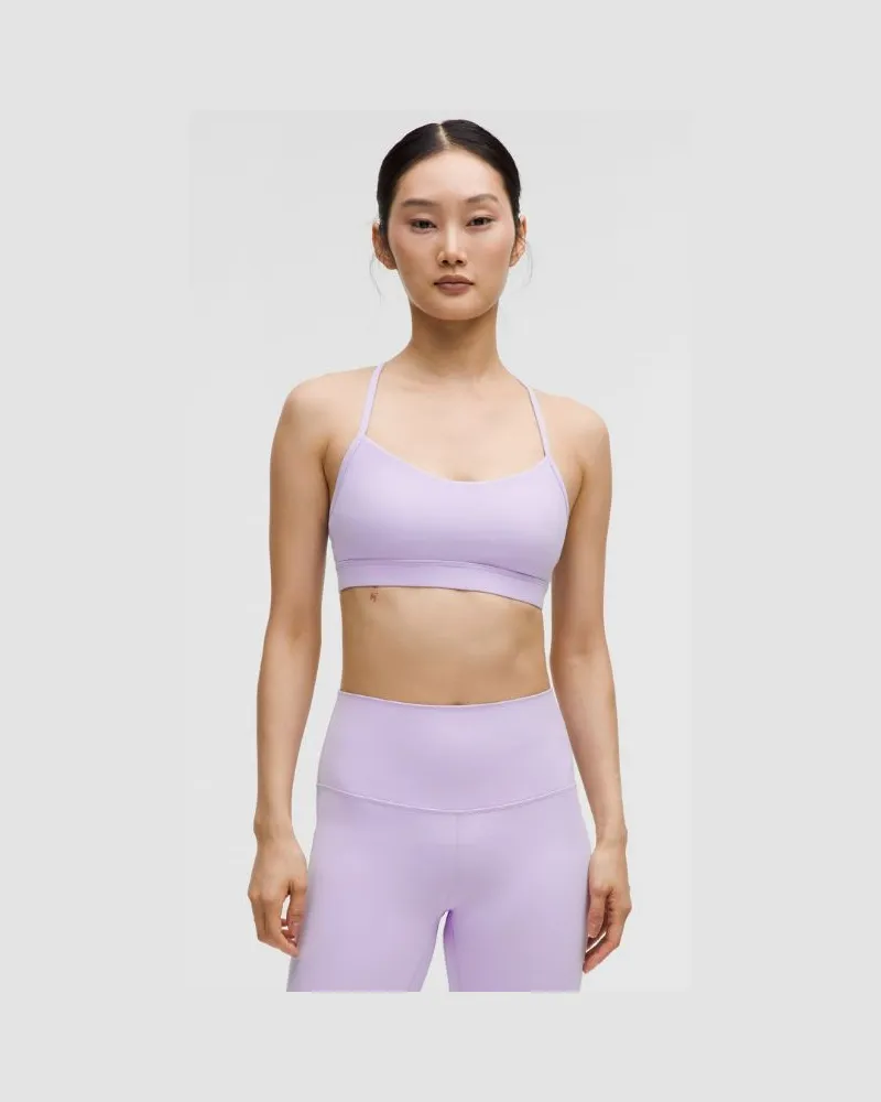 LULULEMON Flow Y BH Nulu Leichter Halt A/C-Cups für Frauen – Größe in Lavender Frost Lavender