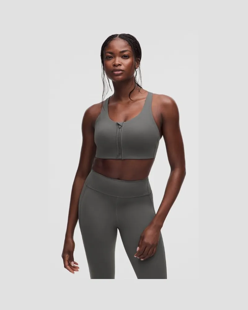 LULULEMON Energy BH mit starkem Halt und Frontreißverschluss für B–G-Cups für Frauen – Größe in Spruce Shadow Spruce