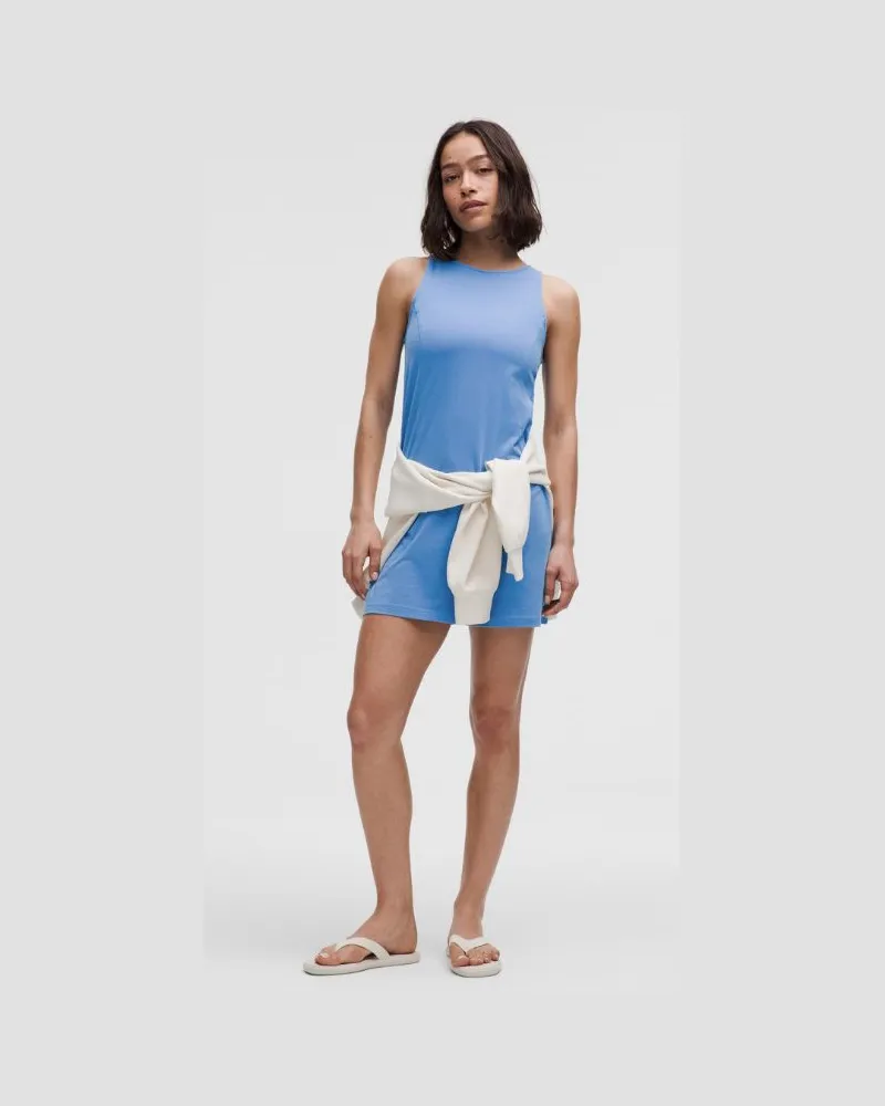 LULULEMON Organic Cotton Cinched-Waist Dress für Frauen – Größe in Pool Party Pool