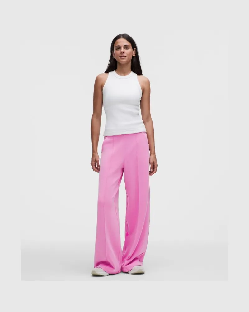 LULULEMON Pintuck-Hose mit hohem Bund und weitem Bein aus Softstreme Normale Länge für Frauen – Größe in Sweet Sorbet Sweet
