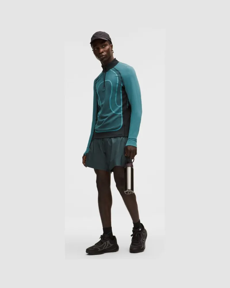 LULULEMON Lightweight Glyde Lined Short 6" SLNSH Collection für Männer – Größe in Submarine Submarine