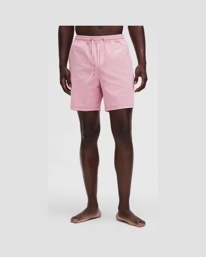 LULULEMON Badeshorts ohne Liner Gefärbtes Material für Männer – 18 cm – Größe in Dilute Wash Rose Mellow Dilute