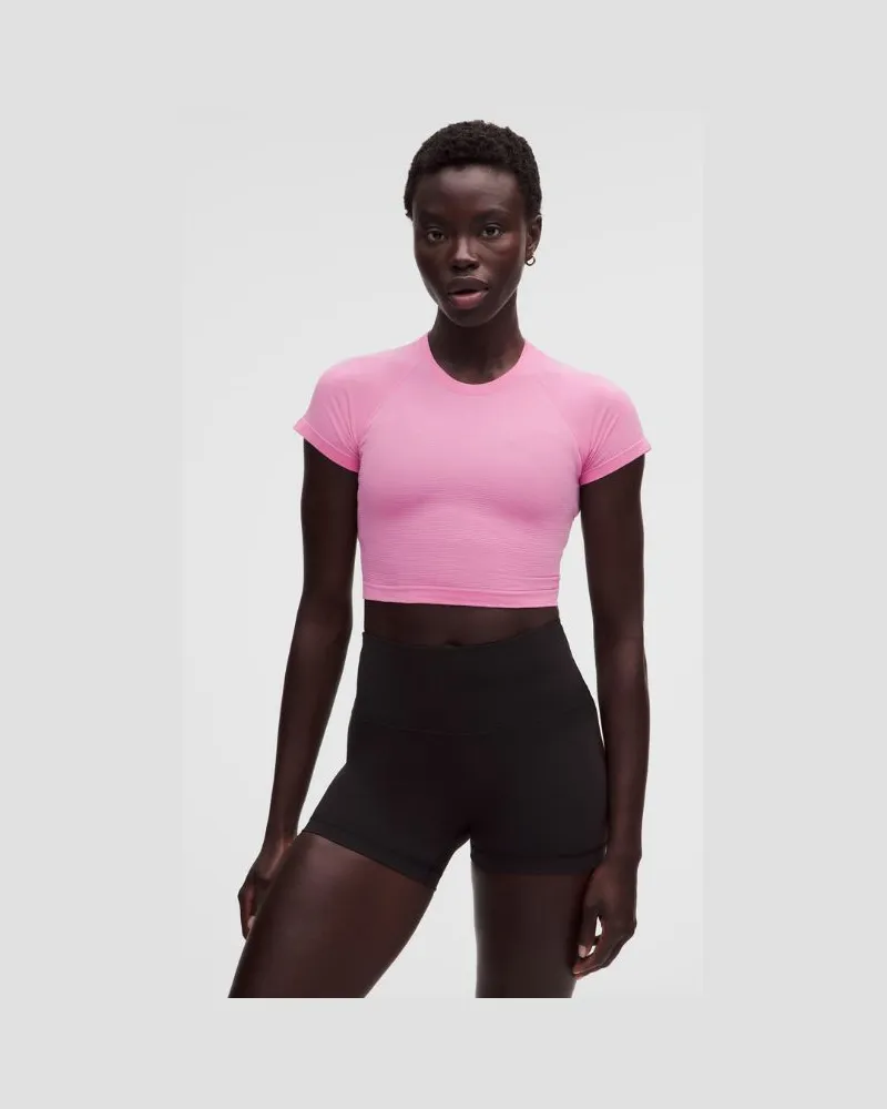 LULULEMON Swiftly Tech Crop-Kurzarmshirt 2.0 für Frauen – Größe in Sweet Sorbet Sweet
