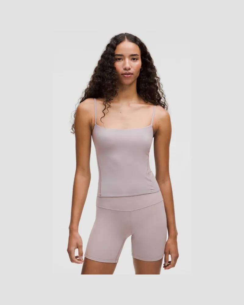 LULULEMON Wundermost Tanktop aus ultrasoftem Nulu mit verstellbaren Spaghettiträgern für Frauen – Größe in Mauve Grey Mauve