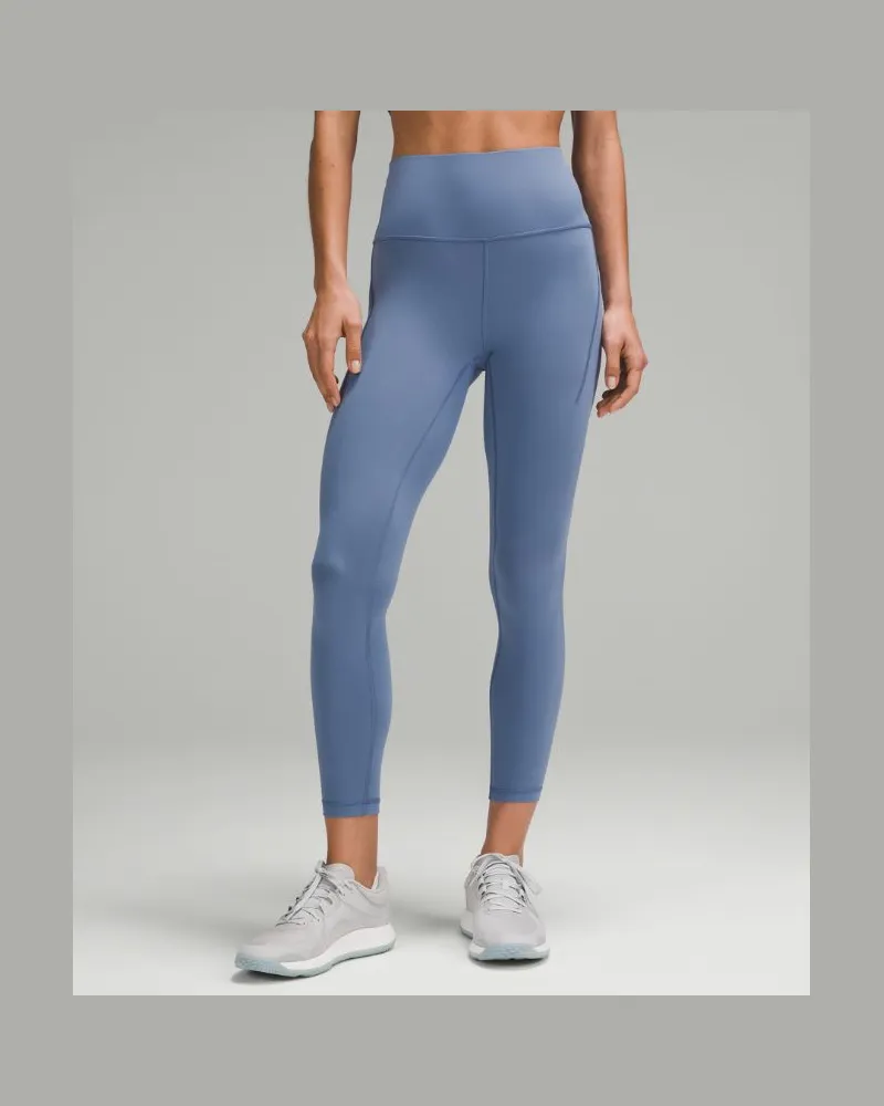 LULULEMON Wunder Train Leggings mit hohem Bund und Taschen für Frauen – 63,5 cm – Größe in Oasis Blue Oasis