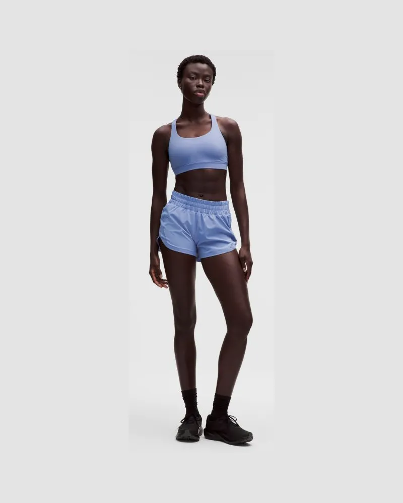 LULULEMON Track That Shorts mit Liner und hohem Bund für Frauen cm – Größe in Prep Blue Prep