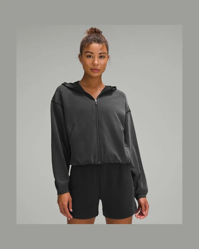 LULULEMON Softstreme Hoodie mit Reißverschluss für Frauen – Größe in Black Black