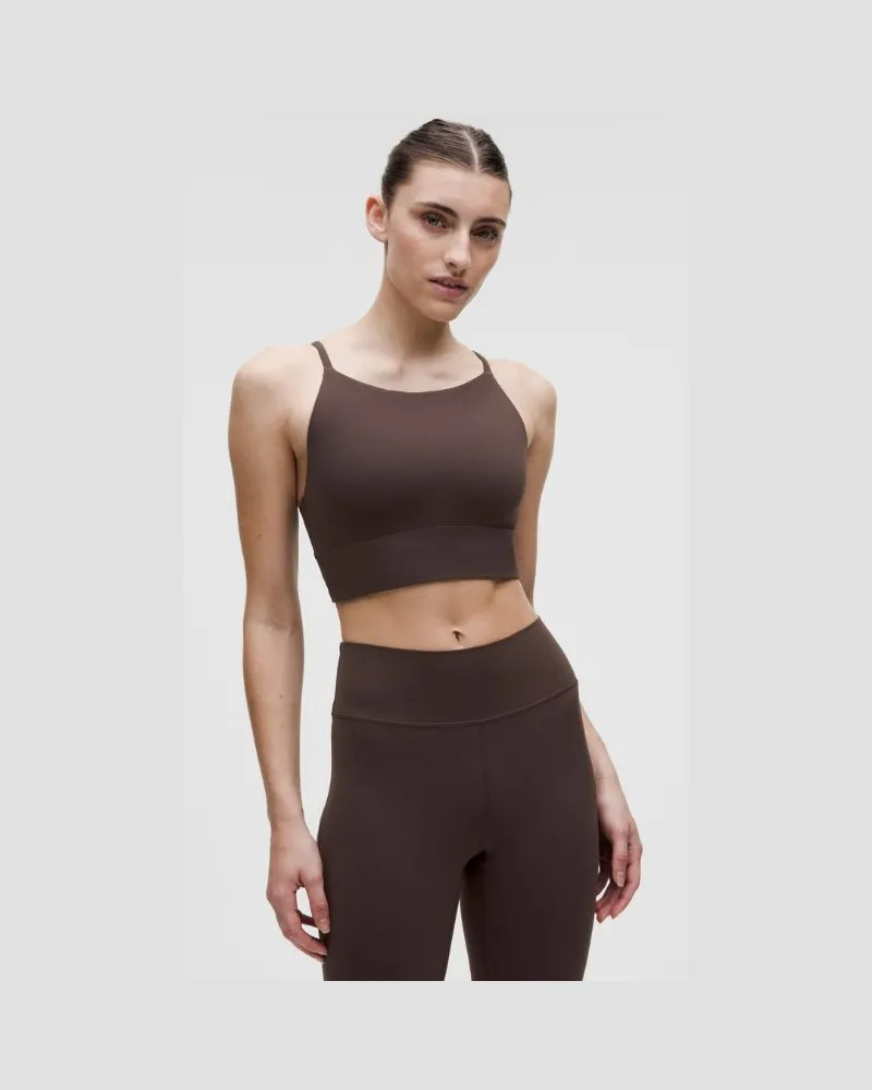 LULULEMON Focuser High-Neck Bra Light Support, A/B Cup für Frauen – Größe in Espresso Espresso