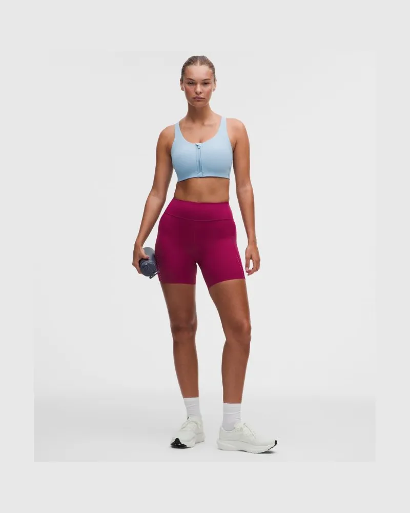 LULULEMON Fast and Free-Shorts mit hohem Bund und 6 Taschen es Design für Frauen – 15 cm – Größe in Raspberry Rave Raspberry