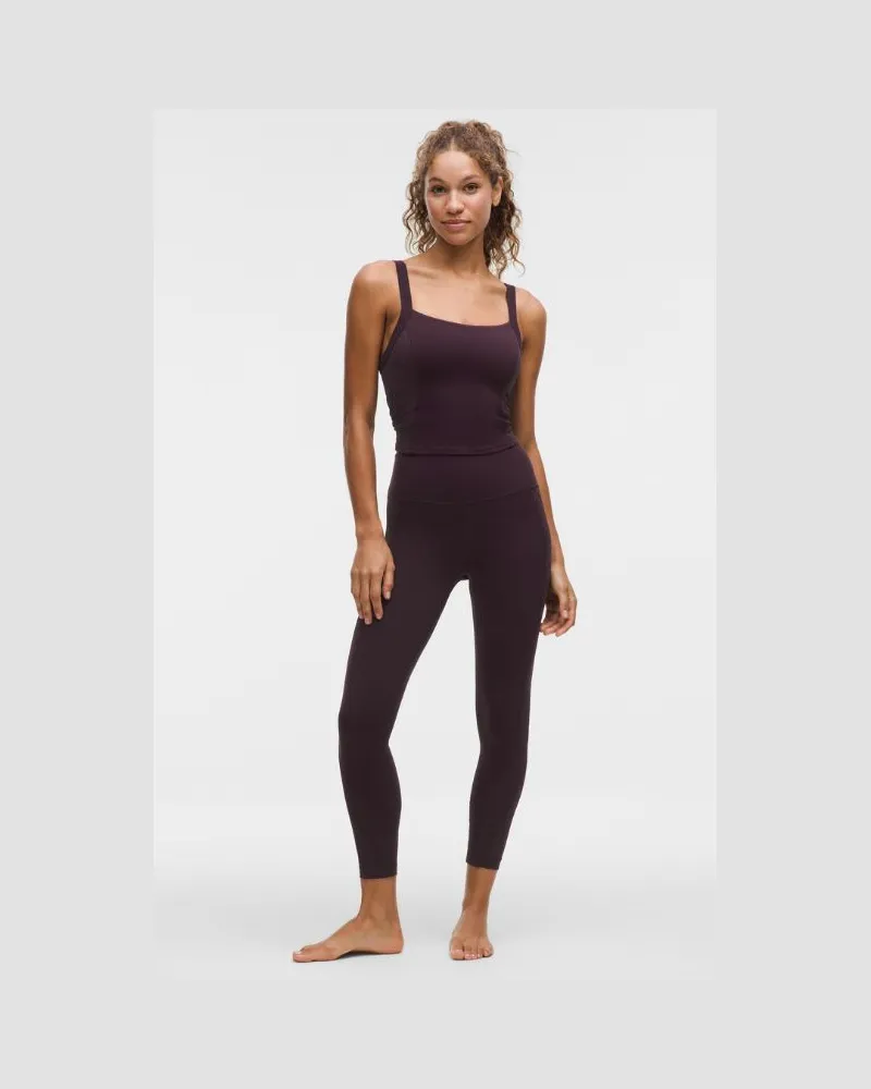 LULULEMON Paisley Lace Overlay Leggings 25" für Frauen – Größe in Black Plum Black