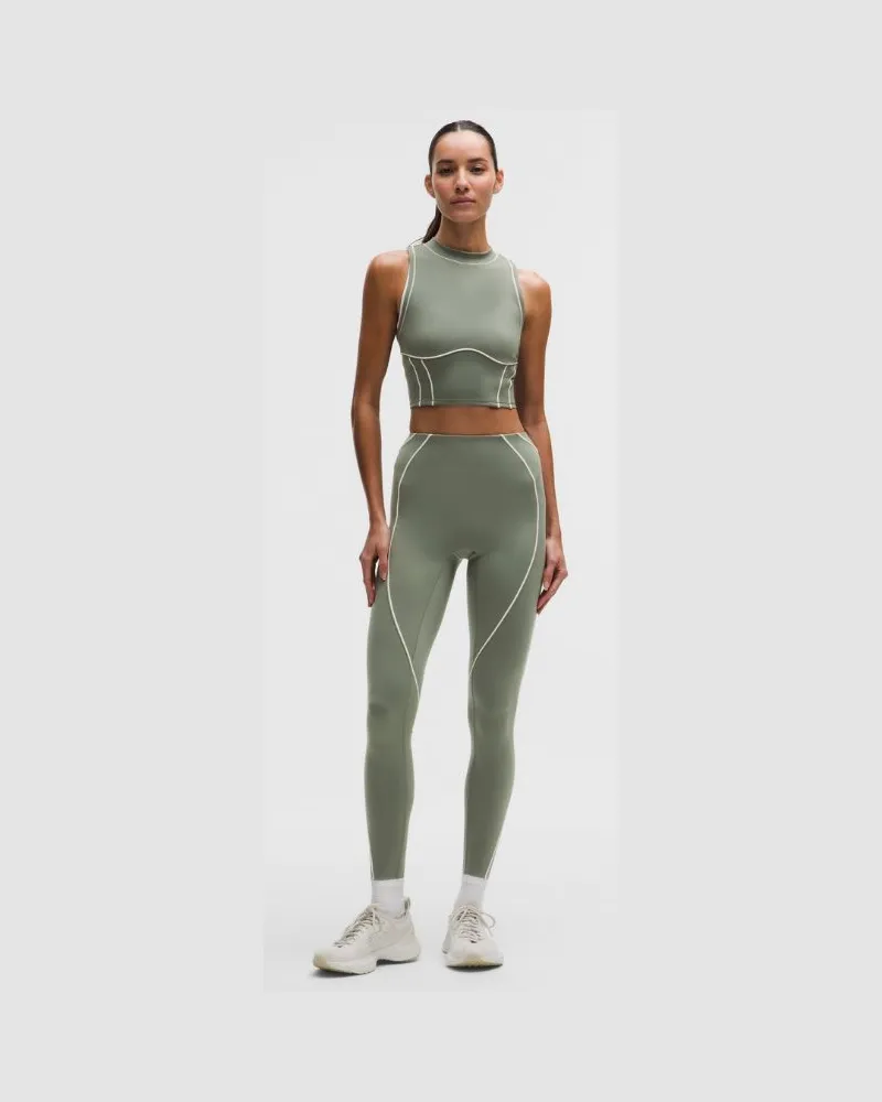 LULULEMON Ultralu Contour-Seam High-Rise Leggings für Frauen – Größe in Willow Leaf Willow