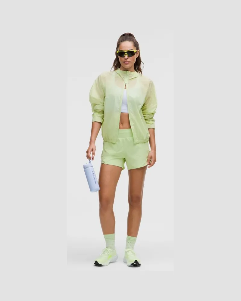 LULULEMON Hotty Hot Shorts mit hohem Bund und Liner für Frauen – 10 cm – Größe in Lemongrass Lemongrass