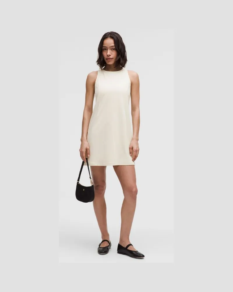LULULEMON Organic Cotton Cinched-Waist Dress für Frauen – Größe in Light Ivory Light