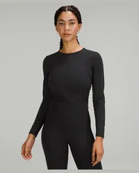 LULULEMON All It Takes Geripptes Langarmshirt aus Nulu Black