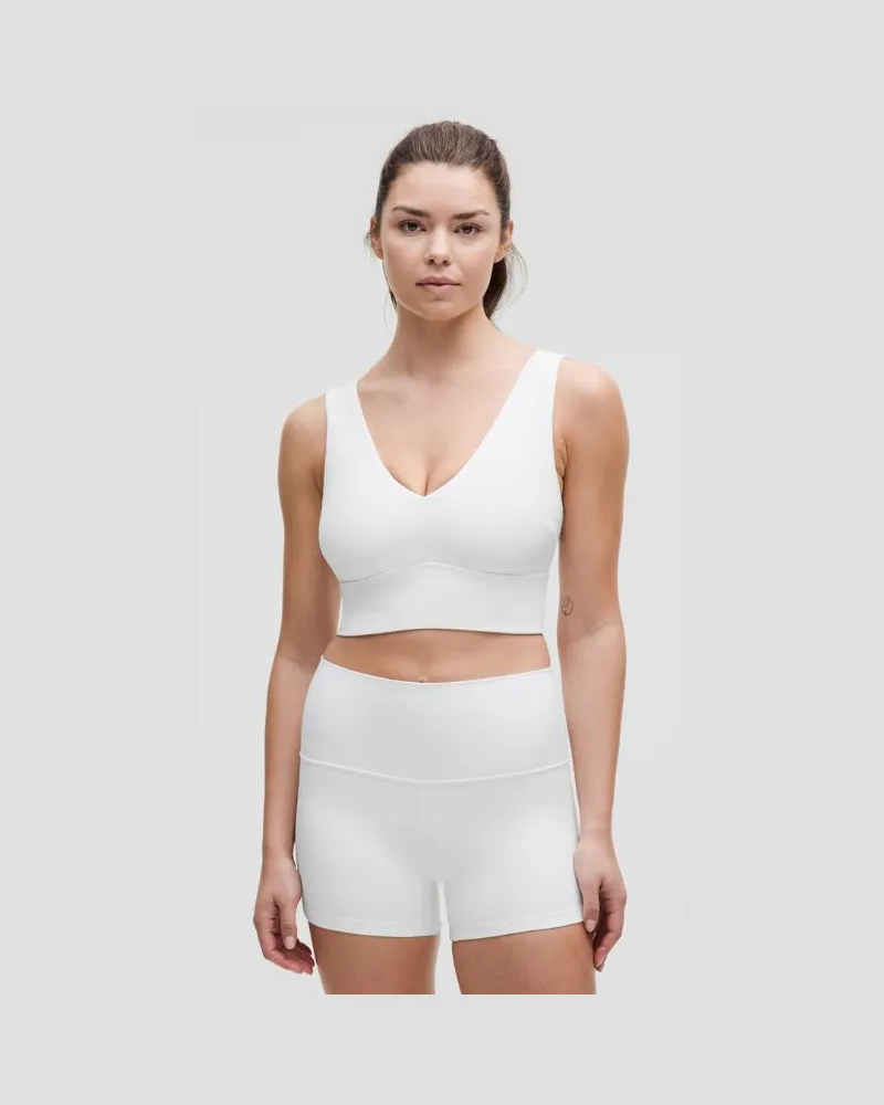 LULULEMON Align BH mit V-Ausschnitt Leichter Halt DDD/G-Cups für Frauen – Größe in White White
