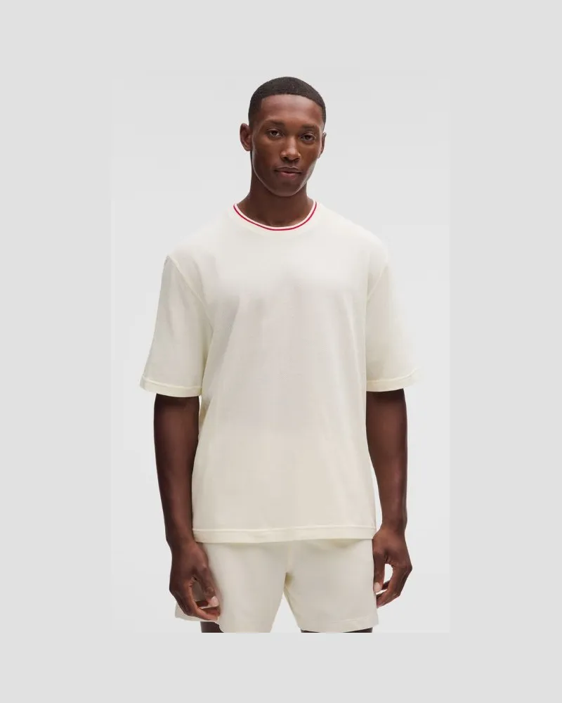 LULULEMON Jersey Kurzarmshirt für Männer – Größe in Coconut Ivory Coconut