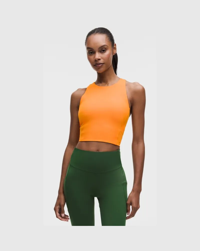 LULULEMON Swift Speed Crop-Tanktop für Frauen – Orange – Größe Citrus