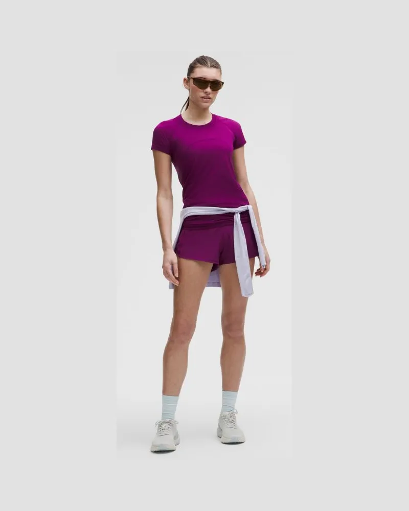 LULULEMON Swiftly Tech Kurzarmshirt 2 Hüftlänge für Frauen – Größe in Chilled Grape Chilled