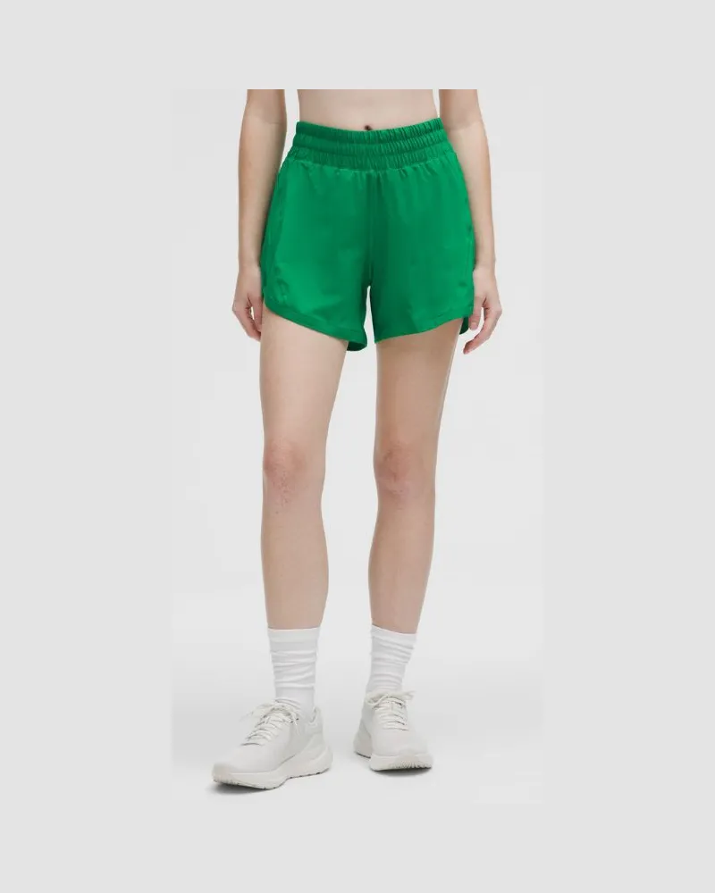 LULULEMON Track That Shorts mit Liner und hohem Bund für Frauen – 13 cm – Größe in Raceway Green Raceway