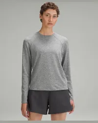 LULULEMON License to Train Langarmshirt im Classic Fit Heathered