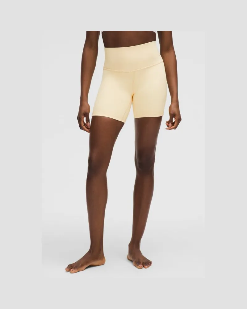 LULULEMON Align Shorts mit hohem Bund für Frauen – 15 cm – Größe in Butter Cream Butter