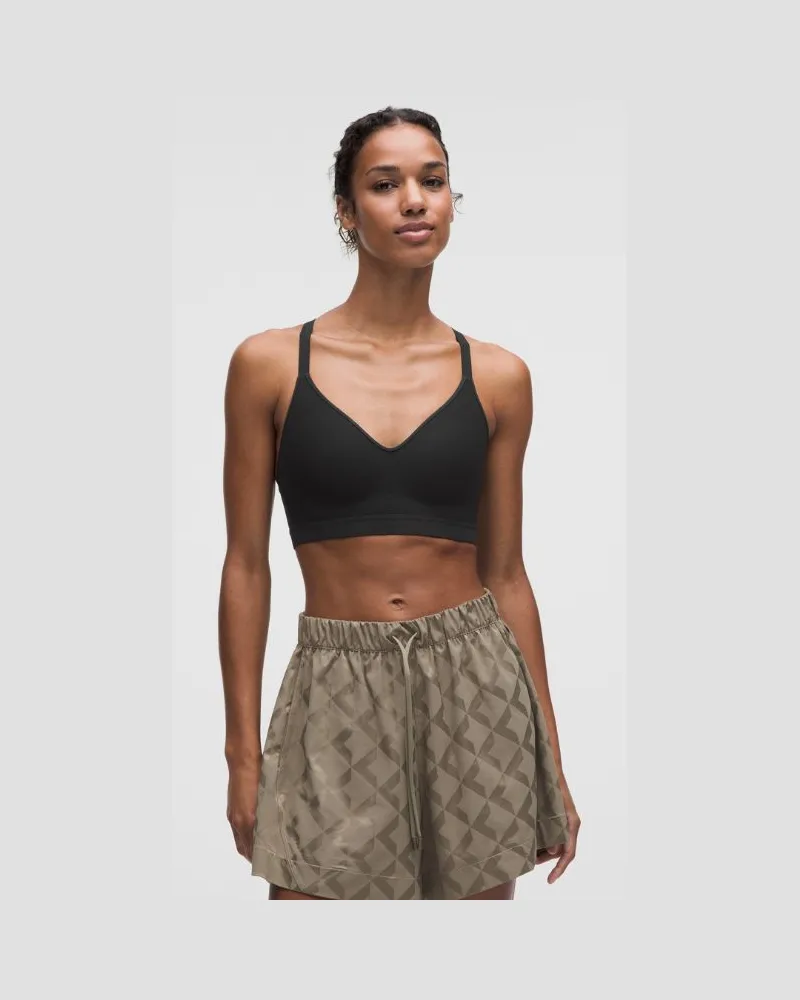 LULULEMON Bügelloser Invisible Wire-Sport-BH mit mittlerem Halt für B/C-Cups für Frauen – Größe in Schwarz Schwarz